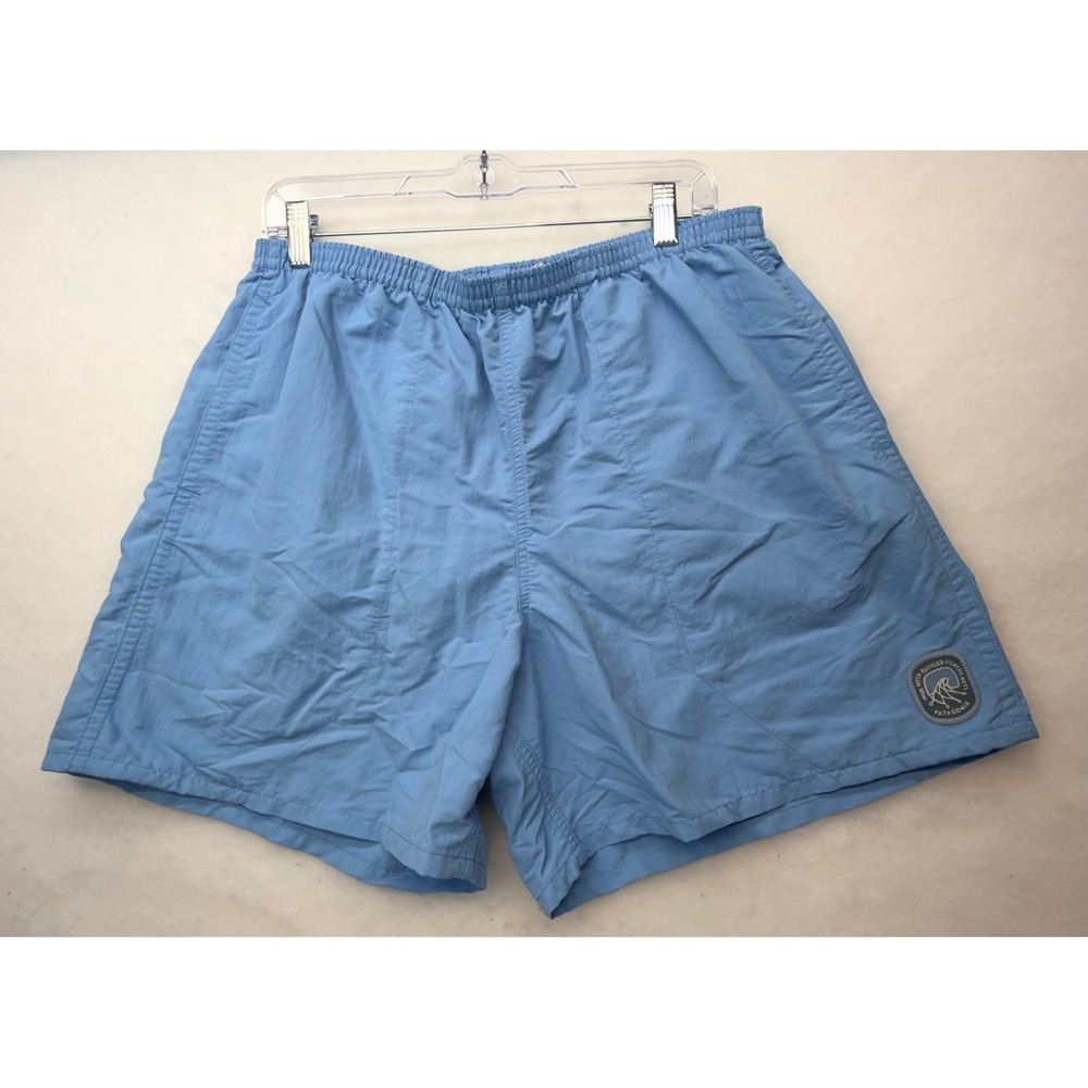 Patagonia Mens Baggies 5 Inch Shorts Light Blue NetPlus Recycled Nylon Large